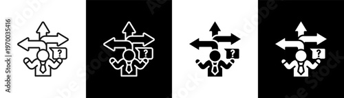 Execution Plan Icon Of Line Black And White Style Vector Illustrationn