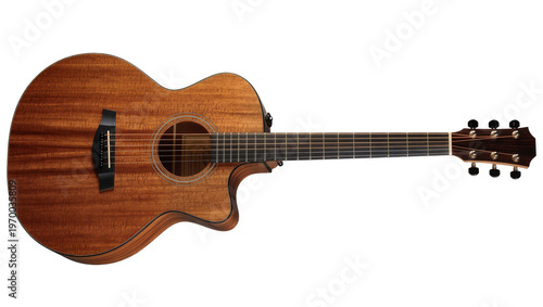 Photos Acoustic guitar mahogany body rosewood fingerboard, black tuning pegs