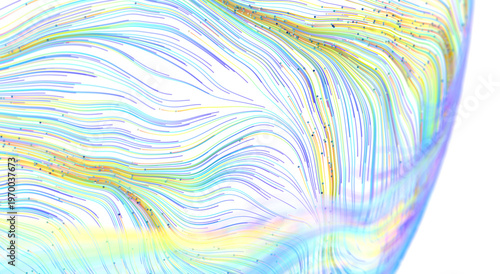 Abstract design of flowing ...
