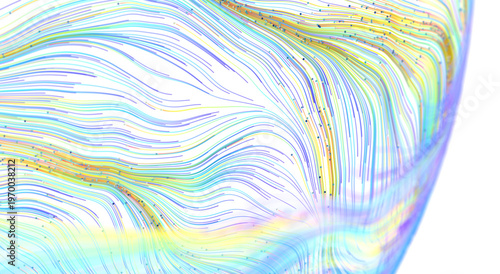 Abstract artwork of flowing...