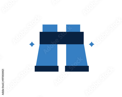 Binoculars icon for business vision, strategic planning, and future outlook.