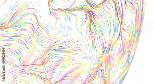 Abstract colorful flow line...