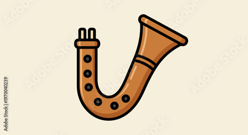 Saxophone instrument music cartoon illustration