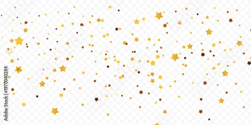 Birthday party vector illustration with shimmering gold confetti and celebration elements on white background, ideal for invitations, banners, and event decorations