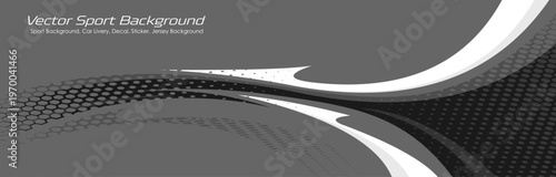 Car wrap featuring black colors  flowing wave graphics. Sporty and dynamic rally livery with clean modern motion lines. Editable vector EPS 10