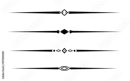 Set of Vintage decorative lines. text dividers. Line border. Lines separators, Borders, Vintage dividers, Underline elements. Vector illustration