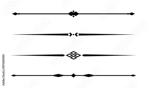 Set of Vintage decorative lines. text dividers. Line border. Lines separators, Borders, Vintage dividers, Underline elements. Vector illustration