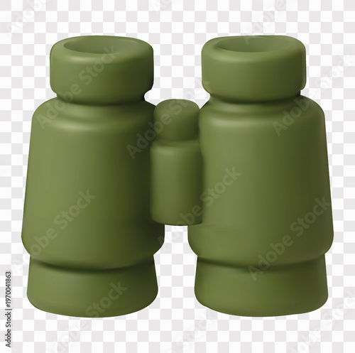 Military and Army Equipment Vector Icon Set | 3D icon set |  binoculars
