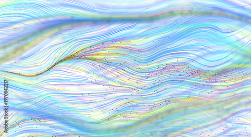 Abstract design with flowin...