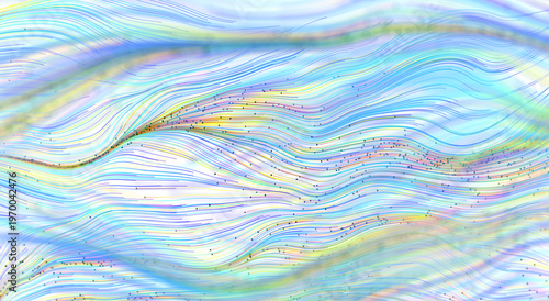 Abstract colorful wavy line...