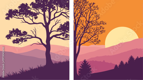 autumn landscape with trees