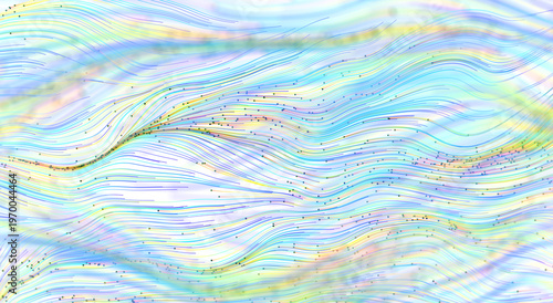 Abstract design of flowing ...