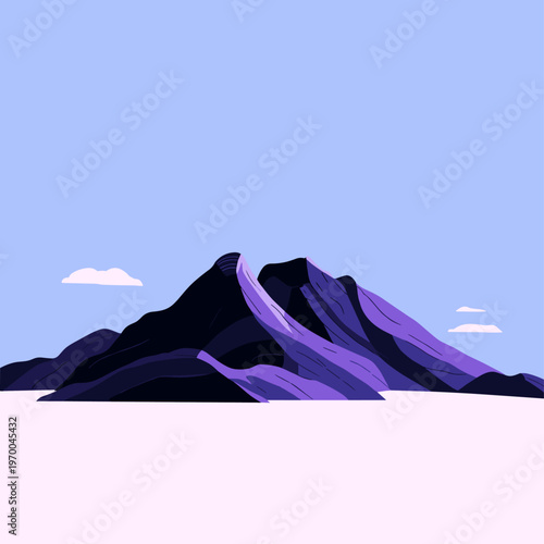 Blue and Gray Topographic Contour Lines of a Mountainous Landscape