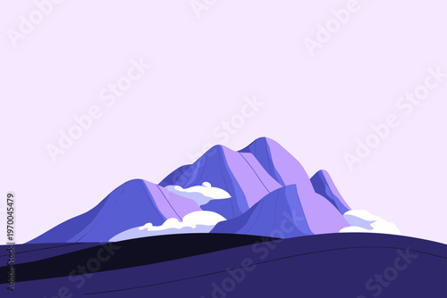 Blue and Gray Topographic Contour Lines of a Mountainous Landscape