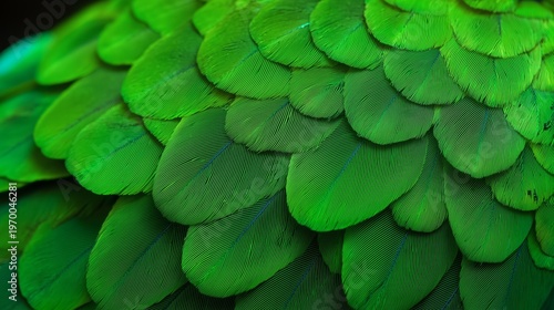 macro green feathers texture tropical bird plumage abstract nature background