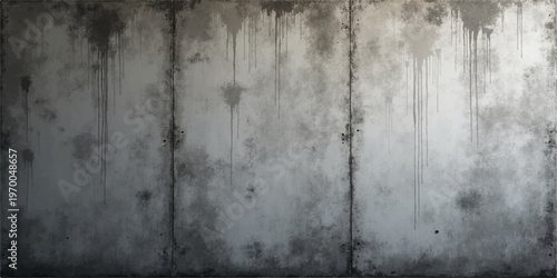 Rough aged concrete wall texture with a dark grunge surface and dirty vintage pattern creates a gray antique backdrop for industrial design