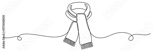 Scarf draped over circular hanger on wavy line background illustration, none editable strokes