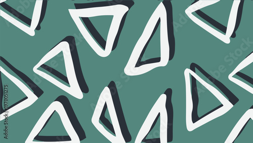 Triangles on an evergreen Background scene