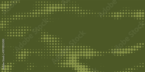 Green army abstract background with curve line for backdrop. vector pattern dot eps10