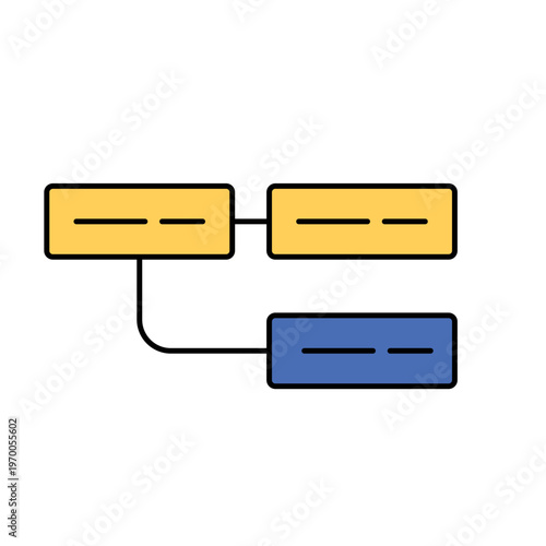 Vector illustration of various flowchart and process diagram icons in colorful style, suitable for infographics, presentations, and digital projects.