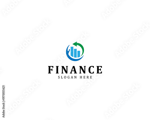 Business Marketing and Financial Chart Logo Design Template