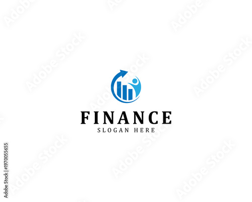 Finance Logo. Finance Growth Logo Vector Design. Financial Accounting Graph Arrow Logo.