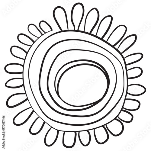 Floral silhouette art line. Flowers roses in continuous line drawing style. Border with tropical flower. Minimalist black linear sketch. Trendy vector illustration isolated. Contour frame for design.