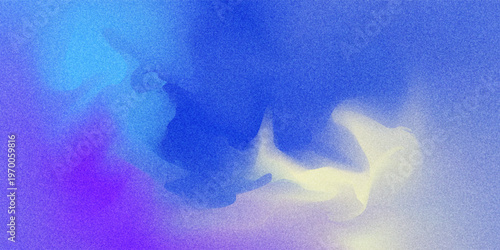 Light defocused blue violet purple white abstract gradient background with grainy texture and smooth blur. Soft pastel delicate light holographic rainbow tones. Smooth digital wavy gradient.