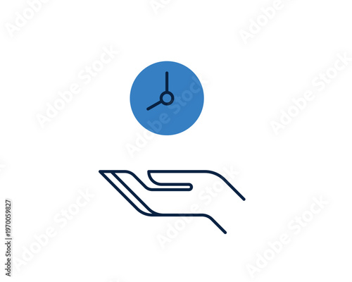 Human hand holding a clock for time management and schedule tracking.