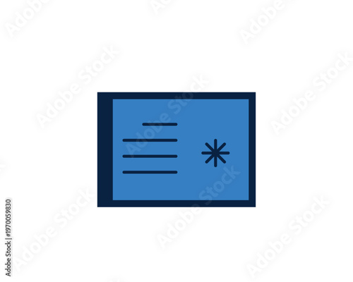 Paper check or bank certificate with text lines for financial payments.