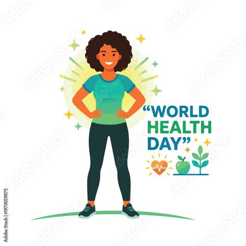 vector happy person celebrating "World Healthy Day" 25
