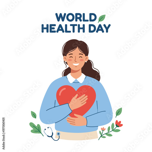 vector happy person celebrating "World Healthy Day" 24