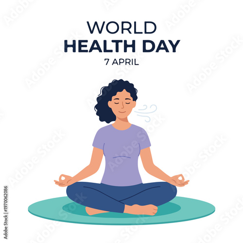 vector happy person celebrating "World Health Day" 21
