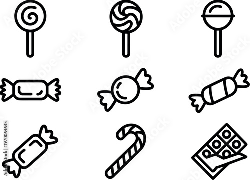 Set of six hand drawn doodle icons for luck success and celebration isolated on white background