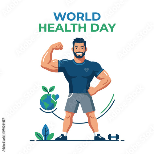 vector happy person celebrating "World Healthy Day" 19