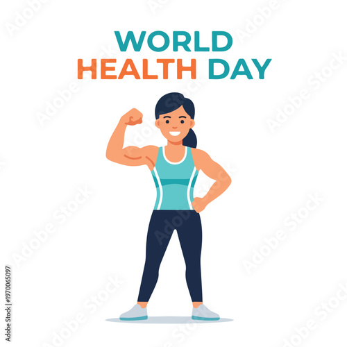 vector happy person celebrating "World Health Day" 25
