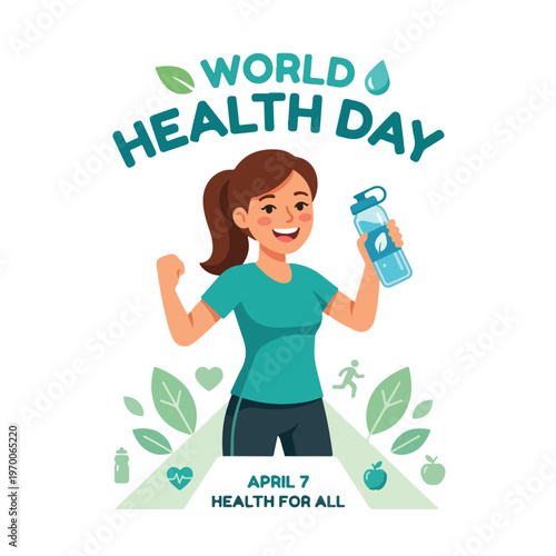 vector happy person celebrating "World Healthy Day" 18