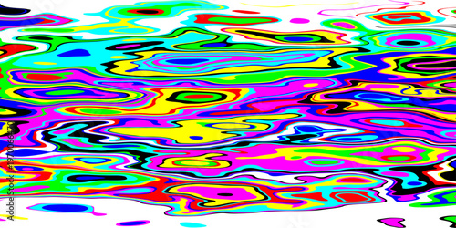 vibrant psychedelic liquid waves flowing through a surreal neon dreamscape with dynamic abstract contours and hypnotic fluid patterns