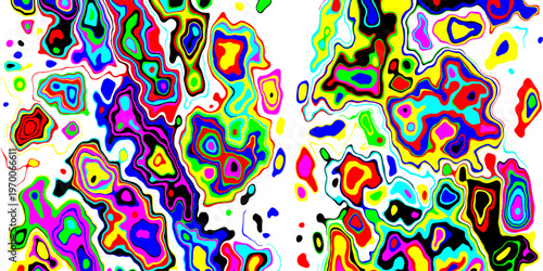 vibrant psychedelic liquid waves flowing through a surreal neon dreamscape with dynamic abstract contours and hypnotic fluid patterns