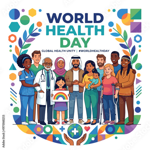 vector of people celebrating "World Healthy Day" 06