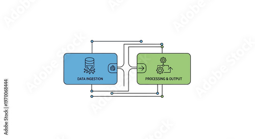 Flowchart business process diagram connections.