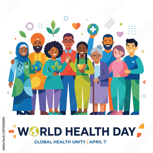 vector of people celebrating "World Healthy Day" 6