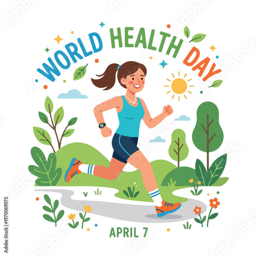 vector happy person celebrating "World Healthy Day" 6