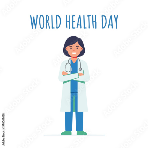vector happy person celebrating "World Healthy Day" 3