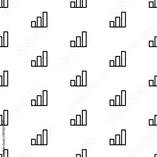 Business analytics pattern with consistent icon repeat