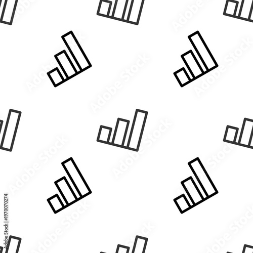 Chart growth icon pattern modern clean repeat design