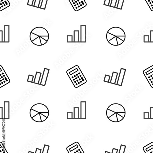 Analytics icon pattern medium density modern layout
