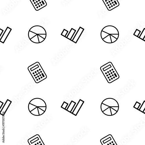Mixed business icons pattern charts and pie symbols