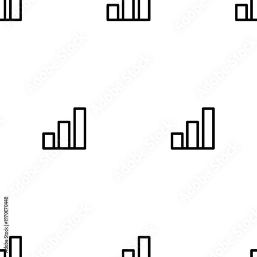 Seamless business chart icon pattern minimal line style