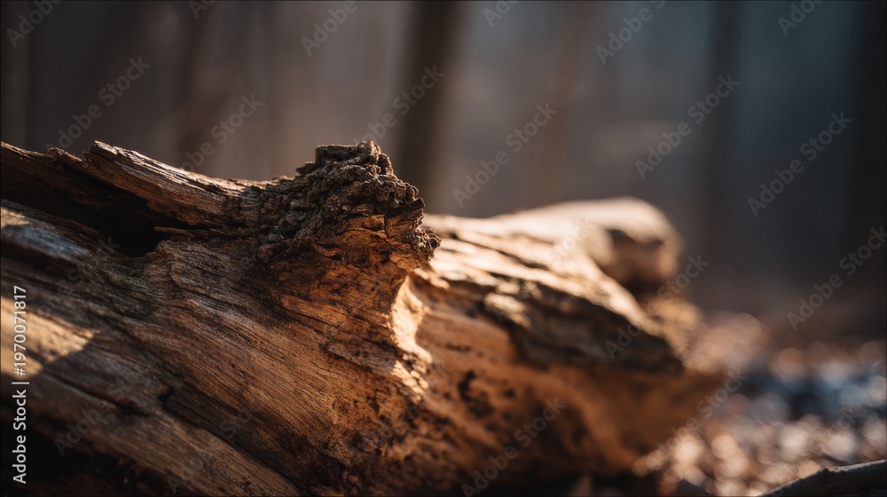 Fototapeta premium Close-up of rough untreated wood with visible saw marks and weathered texture.